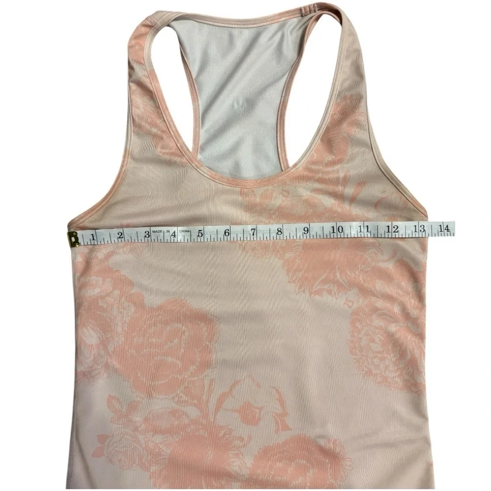 Lululemon Cool Racerback Tank Light Floral Pink Rose Size 8